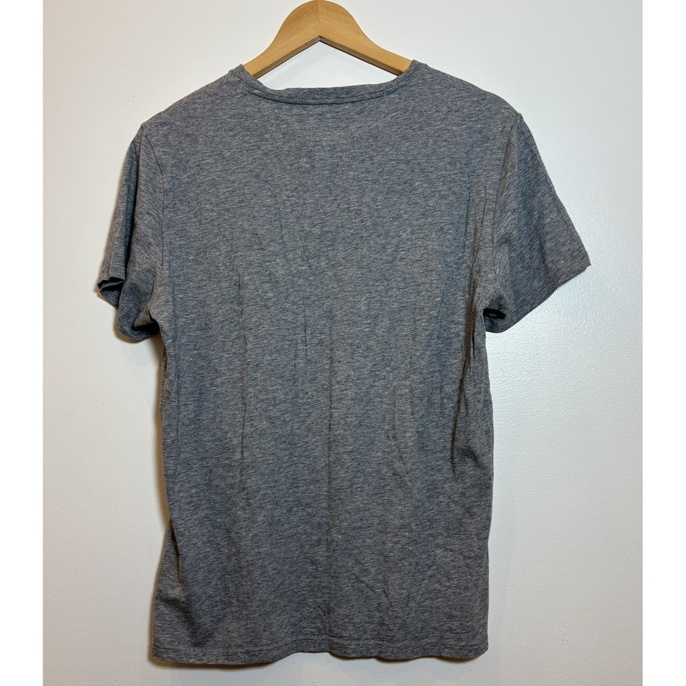 Bombas Womens Medium V-Neck T-Shirt Heather Grey Peruvian Pima Cotton Tee Summer - Picture 2 of 7